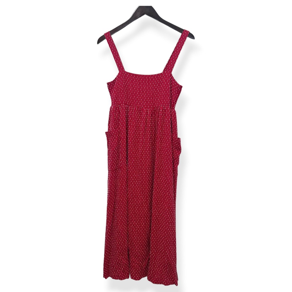 Pomander Place Tuckernuck Geneva Textured Smocked Maxi Dress Red S Boho Coastal - Picture 2 of 10